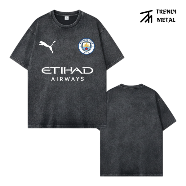 Acid Wash Manchester City W.F.C. Oversized Drop Shoulder