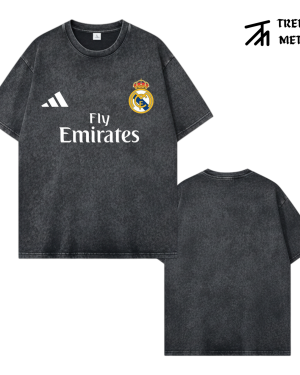 Acid Wash Real Madrid CF Oversized Drop Shoulder