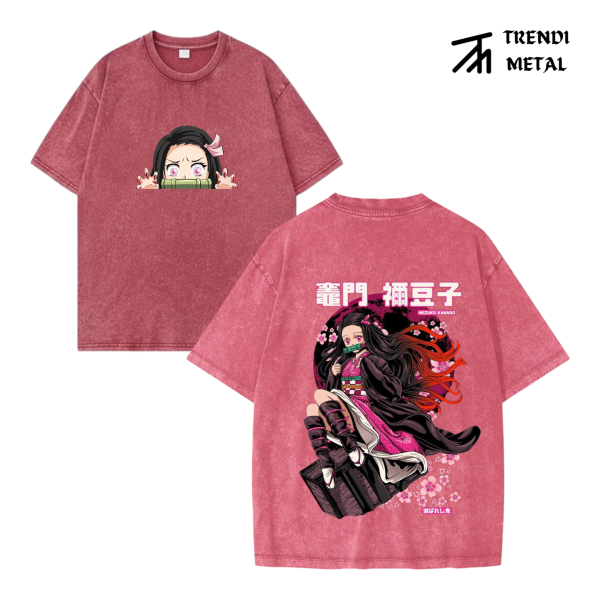 Nezuko Kamado Signature Maroon Print Tee
