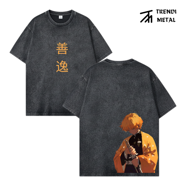 Zenitsu Agatsuma Signature Back Print Tee