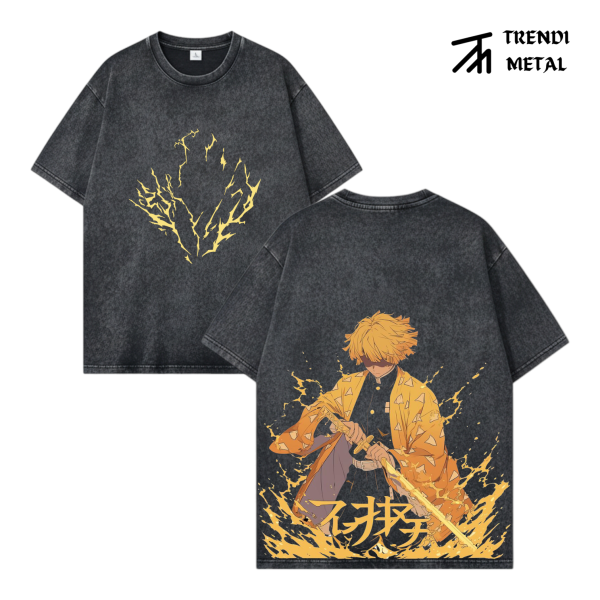 Zenitsu Agatsuma Signature Back Print Tee