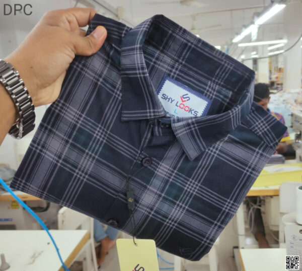 Premium Cotton Double Part Check Shirt
